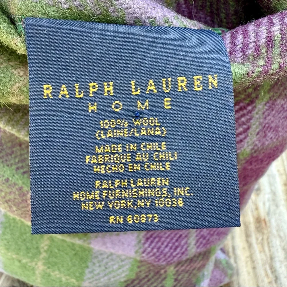 Ralph‎ Lauren Home Whittington Plaid Wool Pillows Pair Fringe Tartan